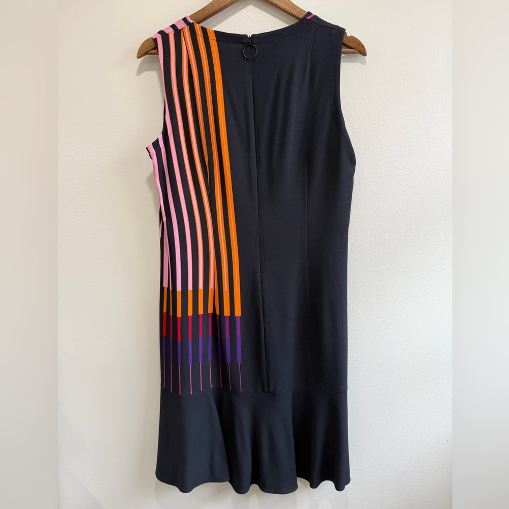 Akris Punto Striped Sleeveless Dress Size US 10 Maximalist Bold Preppy Career - Picture 8 of 13